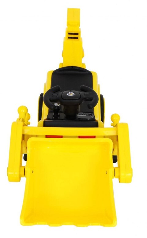 Koparka Na Akumulator Traktor Żółty Ruchoma łyżka Audio LED