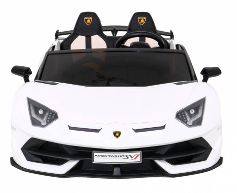 Auto Na Akumulator Lamborghini SVJ DRIFT Biały Funkcja driftu Pilot MP3 LED