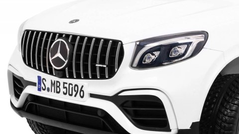 Auto Na Akumulator Mercedes GLC 63S Biały Napęd 4x4 MP4 LED Ekoskóra EVA Auto Na Akumulator Mercedes GLC 63S Biały Napęd 4x4 MP4 LED Ekoskóra EVA