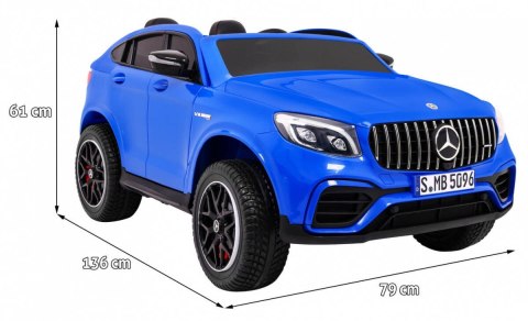 Auto Na Akumulator Mercedes GLC 63S Niebieski Napęd 4x4 MP4 LED Ekoskóra Auto Na Akumulator Mercedes GLC 63S Niebieski Napęd 4x4 MP4 LED Ekoskóra