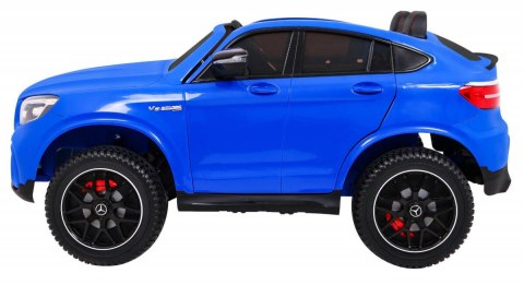 Auto Na Akumulator Mercedes GLC 63S Niebieski Napęd 4x4 MP4 LED Ekoskóra Auto Na Akumulator Mercedes GLC 63S Niebieski Napęd 4x4 MP4 LED Ekoskóra