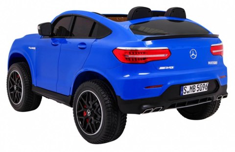 Auto Na Akumulator Mercedes GLC 63S Niebieski Napęd 4x4 MP4 LED Ekoskóra Auto Na Akumulator Mercedes GLC 63S Niebieski Napęd 4x4 MP4 LED Ekoskóra