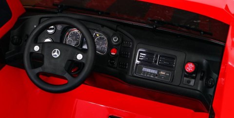 Jeep Na Akumulator Mercedes-Benz Zetros Czerwony 2-osobowy Bagażnik Pilot