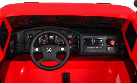 Jeep Na Akumulator Mercedes-Benz Zetros Czerwony 2-osobowy Bagażnik Pilot