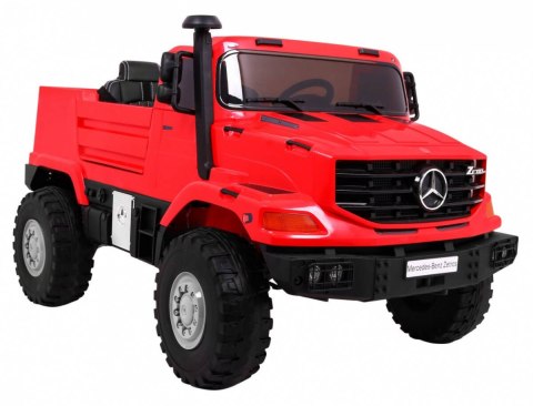Jeep Na Akumulator Mercedes-Benz Zetros Czerwony 2-osobowy Bagażnik Pilot