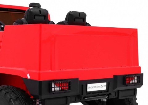 Jeep Na Akumulator Mercedes-Benz Zetros Czerwony 2-osobowy Bagażnik Pilot