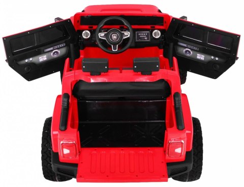 Jeep Na Akumulator Mighty Czerwony 2-osobowy Napęd 4x4 MP3 LED 2 bagażniki Jeep Na Akumulator Mighty Czerwony 2-osobowy Napęd 4x4 MP3 LED 2 bagażniki