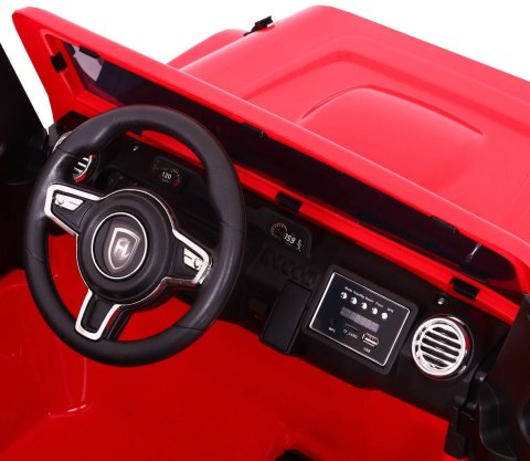 Jeep Na Akumulator Mighty Czerwony 2-osobowy Napęd 4x4 MP3 LED 2 bagażniki Jeep Na Akumulator Mighty Czerwony 2-osobowy Napęd 4x4 MP3 LED 2 bagażniki