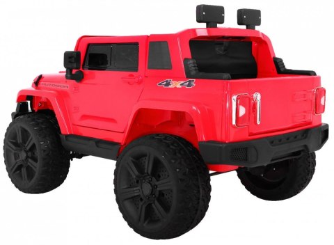 Jeep Na Akumulator Mighty Czerwony 2-osobowy Napęd 4x4 MP3 LED 2 bagażniki Jeep Na Akumulator Mighty Czerwony 2-osobowy Napęd 4x4 MP3 LED 2 bagażniki