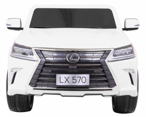 Auto Na Akumulator Lexus LX570 Biały Pilot Koła EVA Radio MP3 LED