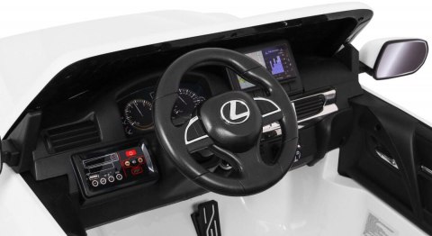 Auto Na Akumulator Lexus LX570 Biały Pilot Koła EVA Radio MP3 LED