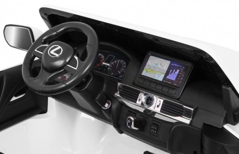 Auto Na Akumulator Lexus LX570 Biały Pilot Koła EVA Radio MP3 LED