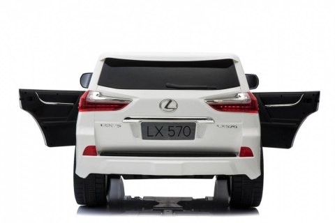 Auto Na Akumulator Lexus LX570 Biały Pilot Koła EVA Radio MP3 LED