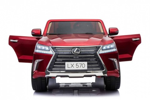 Auto Na Akumulator Lexus LX570 Czerwony Pilot Koła EVA Radio MP3 LED