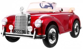 Auto Na Akumulator Mercedes Benz 300S Retro Czerwony Pilot EVA LED MP3
