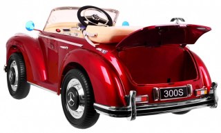 Auto Na Akumulator Mercedes Benz 300S Retro Czerwony Pilot EVA LED MP3