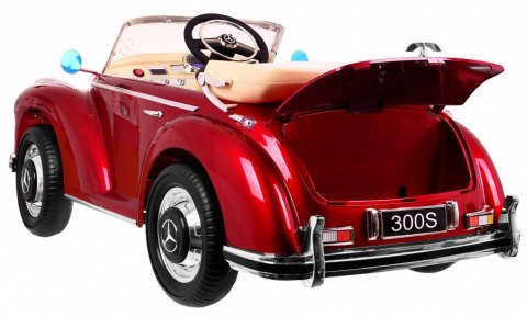 Auto Na Akumulator Mercedes Benz 300S Retro Czerwony Pilot EVA LED MP3