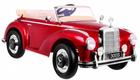 Auto Na Akumulator Mercedes Benz 300S Retro Czerwony Pilot EVA LED MP3