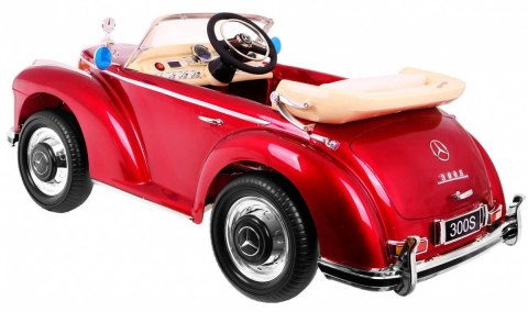 Auto Na Akumulator Mercedes Benz 300S Retro Czerwony Pilot EVA LED MP3