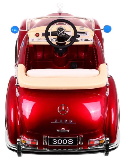 Auto Na Akumulator Mercedes Benz 300S Retro Czerwony Pilot EVA LED MP3
