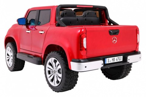 Auto Na Akumulator Mercedes Benz X-Class Czerwony Pilot Napęd 4x4 MP4 LED Auto Na Akumulator Mercedes Benz X-Class Czerwony Pilot Napęd 4x4 MP4 LED