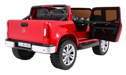 Auto Na Akumulator Mercedes Benz X-Class Czerwony Pilot Napęd 4x4 MP4 LED Auto Na Akumulator Mercedes Benz X-Class Czerwony Pilot Napęd 4x4 MP4 LED