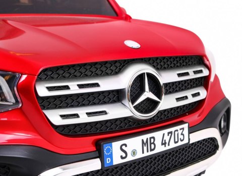 Auto Na Akumulator Mercedes Benz X-Class Czerwony Pilot Napęd 4x4 MP4 LED Auto Na Akumulator Mercedes Benz X-Class Czerwony Pilot Napęd 4x4 MP4 LED