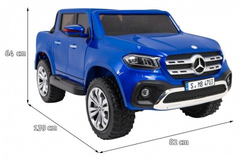 Auto Na Akumulator Mercedes Benz X-Class Niebieski Pilot Napęd 4x4 MP4 EVA Auto Na Akumulator Mercedes Benz X-Class Niebieski Pilot Napęd 4x4 MP4 EVA