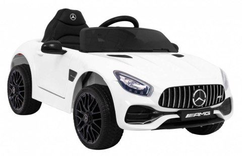 Auto Na Akumulator Mercedes Benz GT Biały + Pilot + Wolny Start + MP3 LED