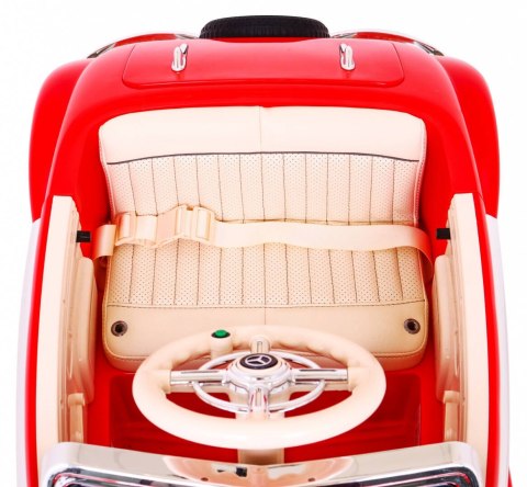 Auto Na Akumulator Mercedes Benz Retro 540A Czerwony Pilot Panel audio LED
