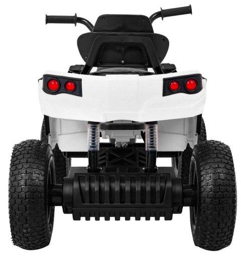 Quad Na Akumulator ATV Air Biały Koła Pompowane Radio MP3 Wolny Start