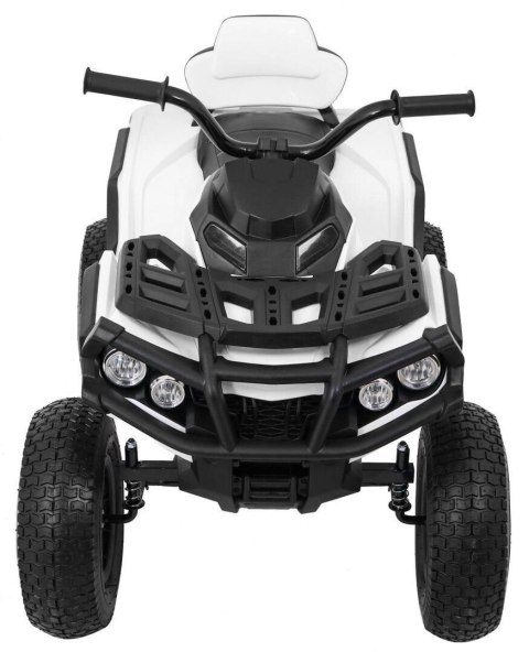 Quad Na Akumulator ATV Air Biały Koła Pompowane Radio MP3 Wolny Start