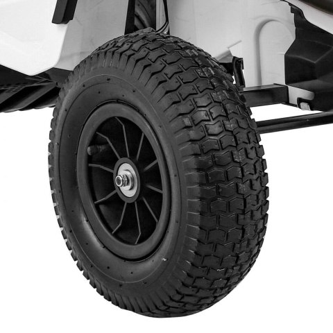 Quad Na Akumulator ATV Air Biały Koła Pompowane Radio MP3 Wolny Start