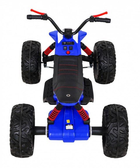 Quad Na Akumulator Lucky Seven Niebieski Koła EVA Wolny Start LED MP3 USB