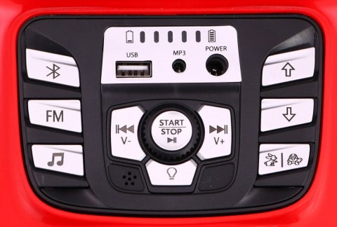 Quad Na Akumulator Sport Run Czerwony Napęd 4x4 LED Radio MP3