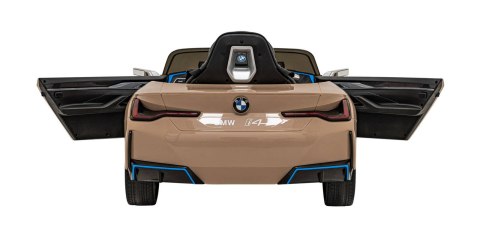 Auto Na Akumulator BMW i4 Złoty Wolny Start EVA Ekoskóra Audio LED Pilot