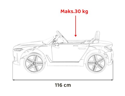 Auto Na Akumulator BMW i4 Złoty Wolny Start EVA Ekoskóra Audio LED Pilot