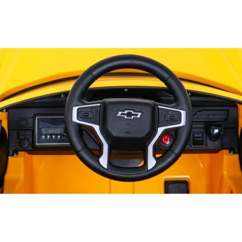 Auto Na Akumulator Chevrolet Tahoe Elektryczne Żółty Pilot Radio MP3 LED