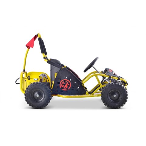 Gokart Na Akumulator Fast Dragon Żółty 30km/h 1000W Regulacja siedzenia