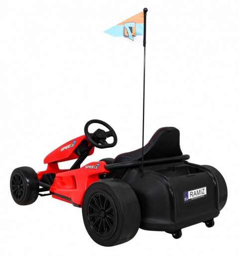 Gokart Na Akumulator Speed 7 Drift King Czerwony Funkcja driftu 2 Prędkości Gokart Na Akumulator Speed 7 Drift King Czerwony Funkcja driftu 2 Prędkości