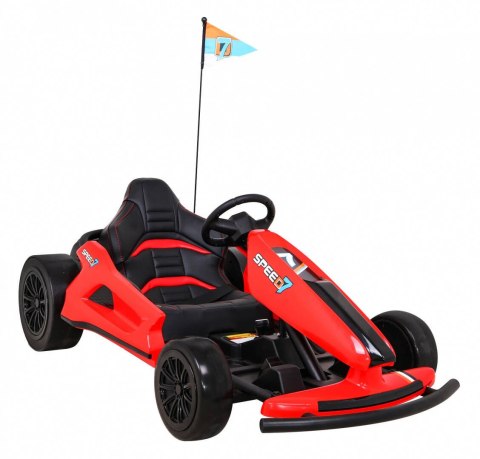 Gokart Na Akumulator Speed 7 Drift King Czerwony Funkcja driftu 2 Prędkości Gokart Na Akumulator Speed 7 Drift King Czerwony Funkcja driftu 2 Prędkości