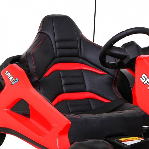 Gokart Na Akumulator Speed 7 Drift King Czerwony Funkcja driftu 2 Prędkości Gokart Na Akumulator Speed 7 Drift King Czerwony Funkcja driftu 2 Prędkości