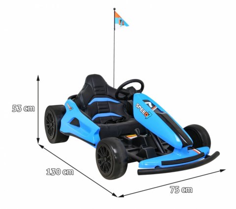 Gokart Na Akumulator Speed Drift King Niebieski Funkcja driftu 2 Prędkości Gokart Na Akumulator Speed Drift King Niebieski Funkcja driftu 2 Prędkości