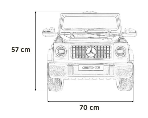 Auto Na Akumulator Mercedes AMG G63 Czerwony Pilot MP3 LED Wolny Start EVA