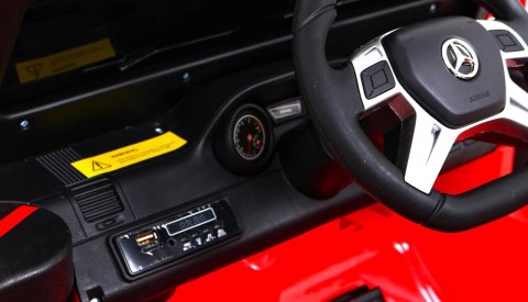 Auto Na Akumulator Mercedes G63 AMG Czerwony Pilot EVA Wolny Start MP3 LED