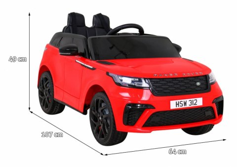 Auto Na Akumulator Range Rover Velar Czerwony Pilot Wolny Start MP3 LED