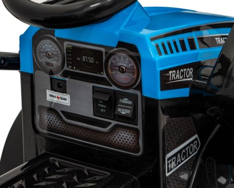 Traktor Na Akumulator Koparka Spychacz G320 Niebieski Łyżka Klakson Światła