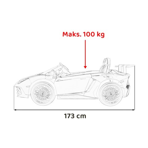 Auto Na Akumulator Lamborghini Aventador SV Silnik bezszczotkowy Audio LED