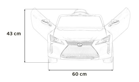 Auto Na Akumulator Lexus LC500 Biały Pilot Wolny Start EVA Audio LED
