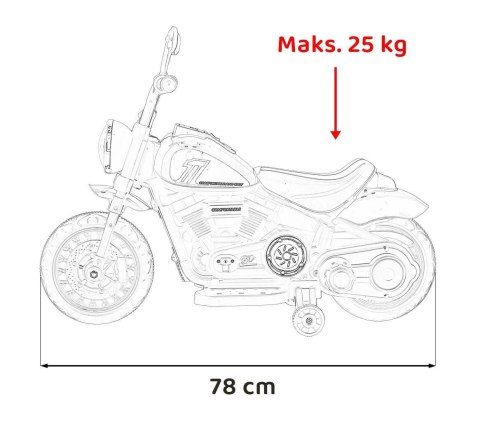 Motor Na Akumulator Chopper FASTER Czerwony